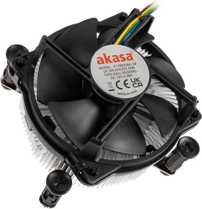 Actual product image Akasa Copper Core Cooler for Intel LGA1700 up to 125W TDP. pushpin (63.20 mm)