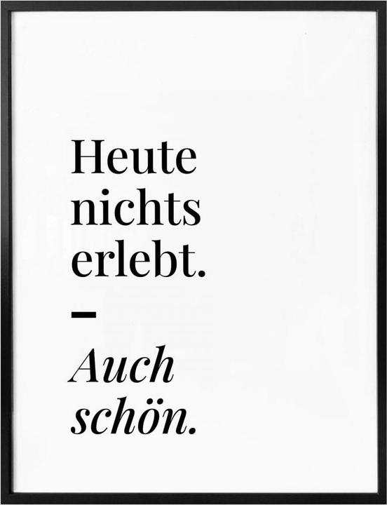 Produktbild Trenddeko Heute nichts erlebt (100 x 120 cm)