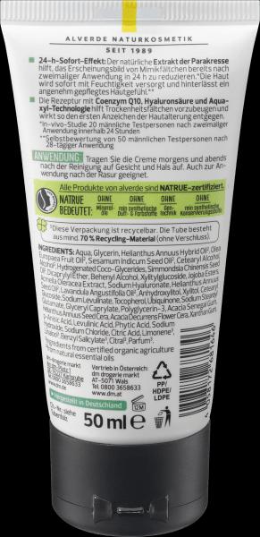 Actual product image dm alverde MEN Active Nature Q10 Anti-Wrinkle Cream (24h cream)