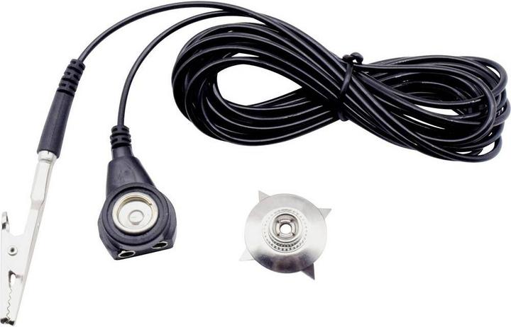 Produktbild Quadrios ESD-Erdungskabel 3.60 m Klemme, Druckknopf 10 mm, Buchse, Krokodilklemme (Statikschutz)