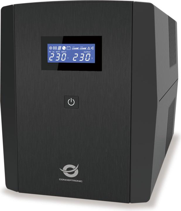 Actual product image Conceptronic ZEUS USP 2200VA 1320W 4xUK Sockets HID,USB,RJ45 (2200 VA, 1320 W, Line-interactive UPS)