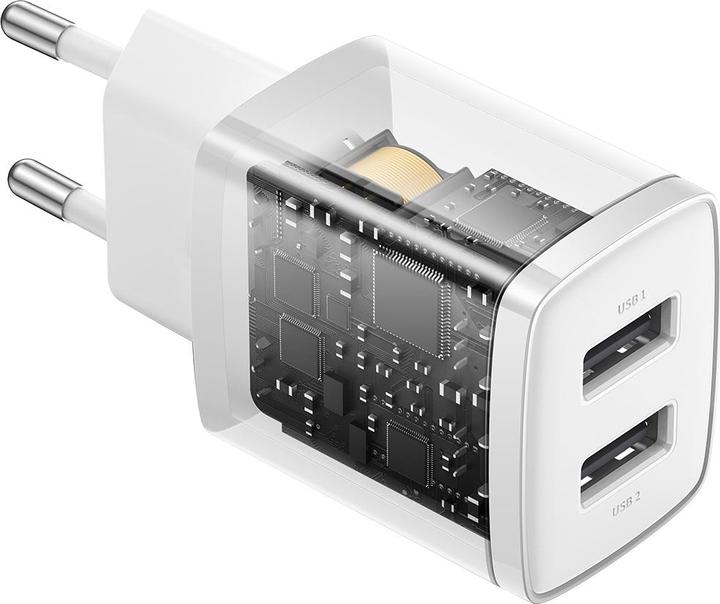 Actual product image Baseus Compact Charger 2U 10.5W EU White (10.50 W)