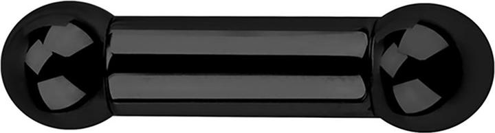 Actual product image Star Piercing Barbell internal thread black with two balls (without brass, Surgical steel 316L)