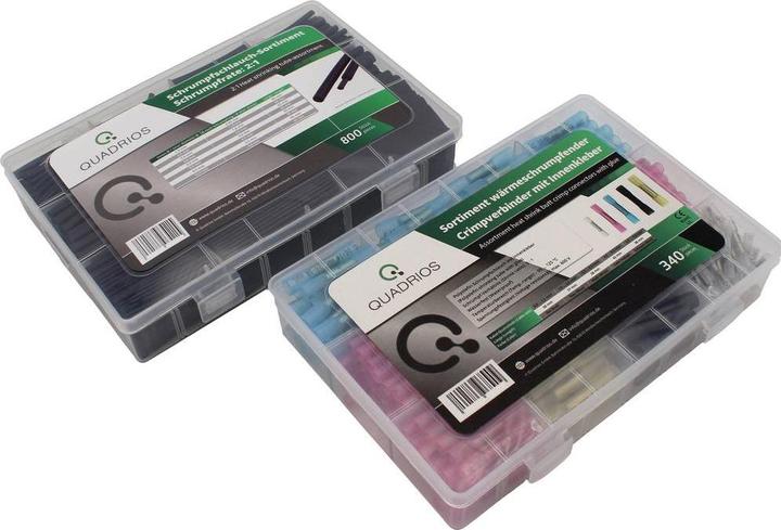 Actual product image Quadrios Butt connector set shrink crimp connector and shrink tubing 1140 parts
