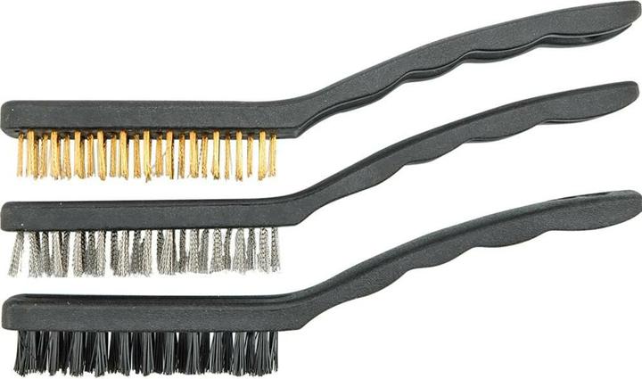 Image du produit Toya Brosses de prélart cuivre / acier / nylon 3 éléments 17cm 06963