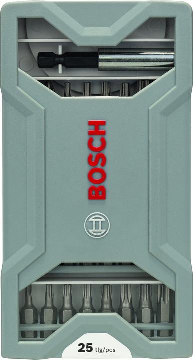 Produktbild Bosch Professional Zubehör 25-tlg. Schrauberbit-Set, PH/PZ/T (Kreuz Phillips PH M2, Innensechsrund TX M20, Innensechsrund TX M25, Kreuz Phillips PH M1, Innensechsrund TX M15, Kreuz Pozidriv PZ M3, Innensechsrund TX M30, Kreuz Phillips PH M3, Innensechsrund TX M27, Kreuz Pozidriv PZ M2, Innensechsrund TX M10, Innensechsrund TX M40, Kreuz Pozidriv PZ M1)