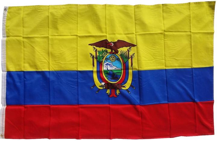 Actual product image trends4cents XXL Flag Ecuador 250 x 150 cm Flag with 3 eyelets 100g/m² Fabric Weight Hoist Flag Hiss