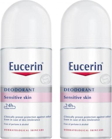 Actual product image Eucerin Roll On Deodorant Sensitive Skin 2x50ml (Roll-on, 50 ml)