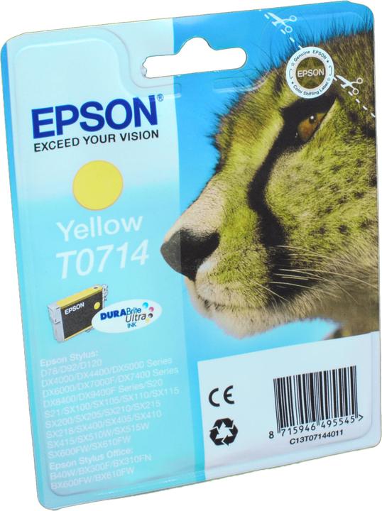 Produktbild Epson T0714 DuraBrite Ultra (Y)