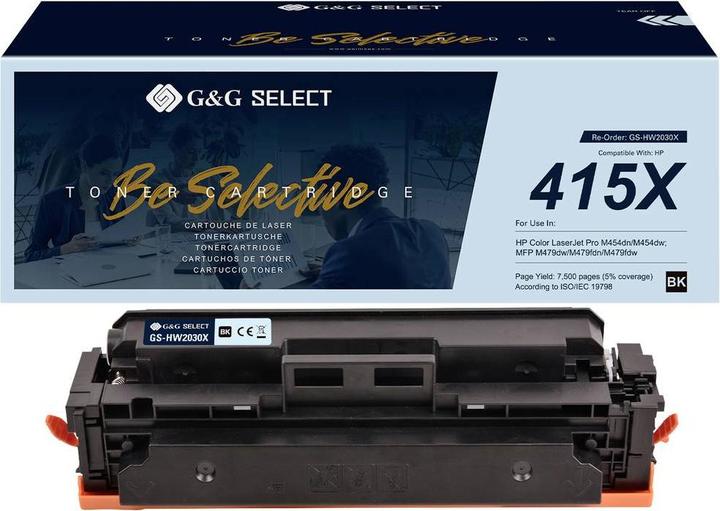 Produktbild G&G Toner ersetzt HP 415X Kompatibel Schwarz W2030X GS-HW2030X(415X)