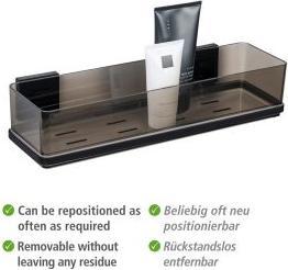 Image du produit Wenko Vacuum-Loc® Maxiablage Mod. Quadro Schwarz Befestigen ohne Bohren