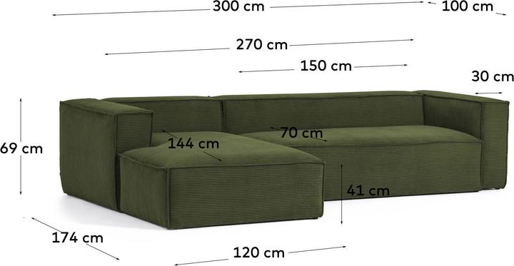 Produktbild Kave Home Blok (4-Sitzer, Ecksofa)