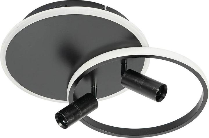 Produktbild Lucande Tival LED-Deckenlampe, rund, schwarz (1190 lm)