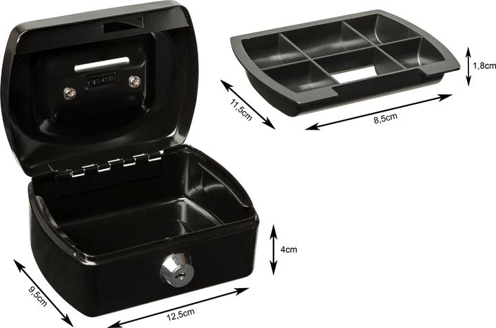 Productafbeelding Idena Geldkist Mini 125x95x60mm, zwart