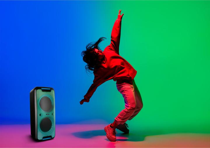 Produktbild Medion P61080 party sound system partyspeakers incl. microfoon, karaoke, oplaadbare batterij, Bluetooth, ec (4 h, Netzbetrieb)