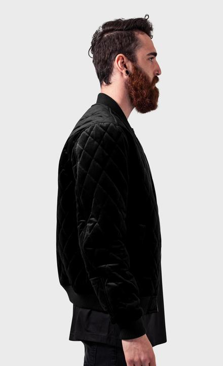 Actual product image Urban Classics Diamond Quilt Velvet Jacket (S)