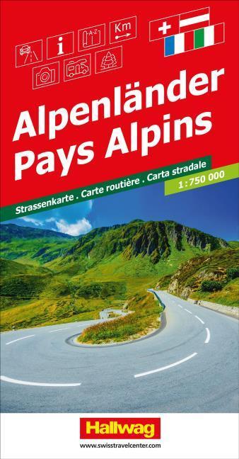 Produktbild Alpenländer Strassenkarte 1:750 000