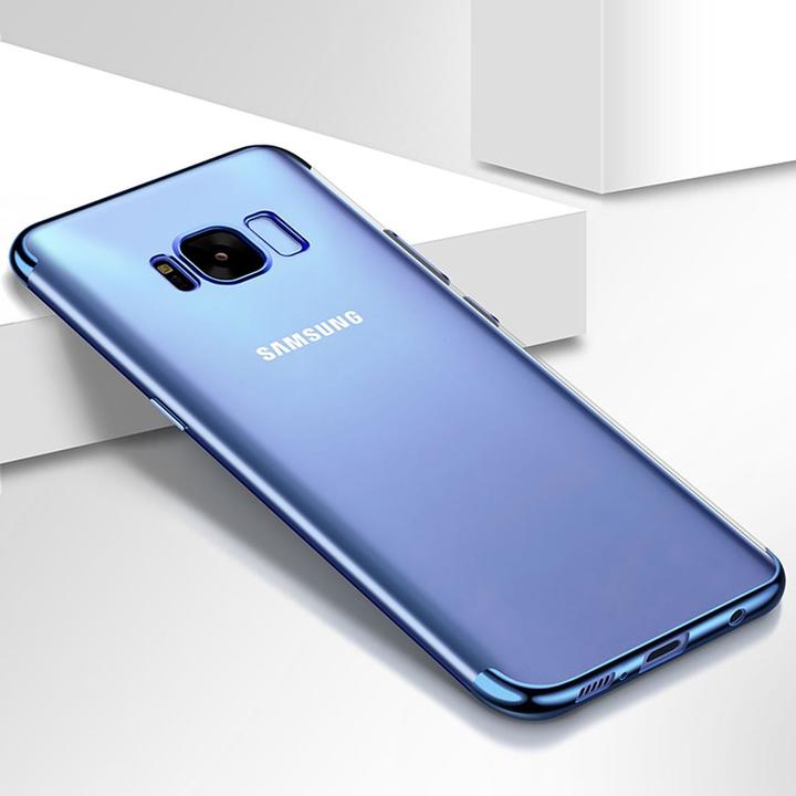 Produktbild König Design Handy Hülle Schutz Case für Samsung Galaxy S8 Durchsichtig Transparent Blau Neu (Samsung Galaxy S8+)