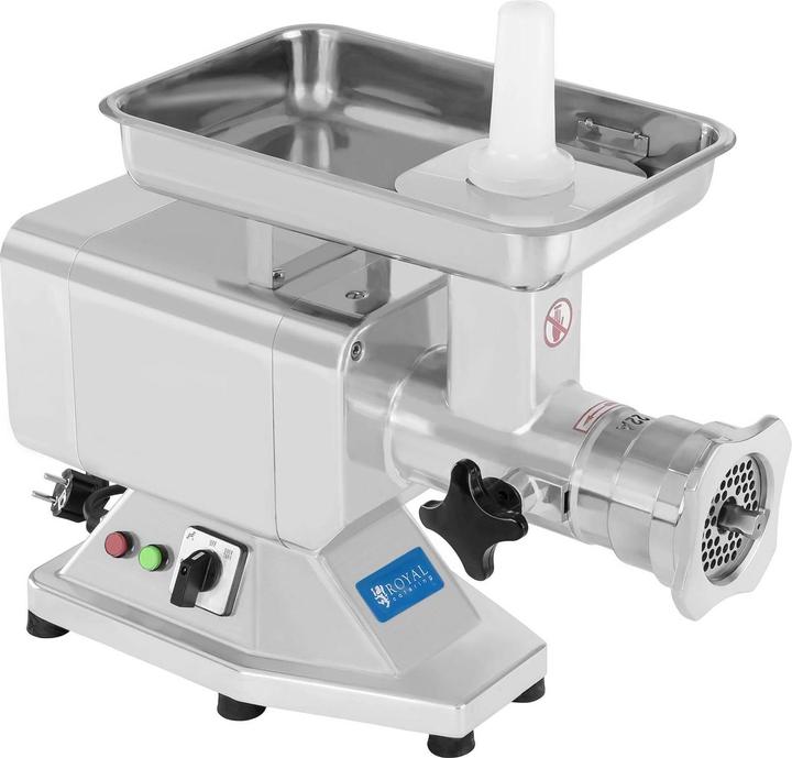 Royal Catering Fleischwolf Ladenwolf Elektrischer Wolf Edelstahl 2 Messer 1100 W 220 kg