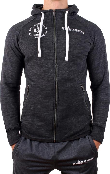 Gym Generation Crew Zip Hoodie - GUNMETAL