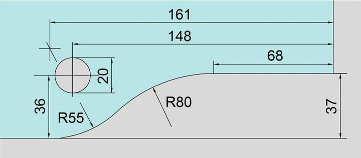 Produktbild Dormakaba Oberlichtbeschlag PT 30 für Ganzglasanlagen Universal (1 Stk.)