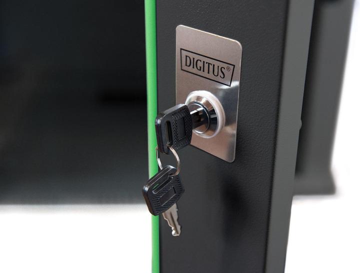Actual product image Digitus DN-19 09U-6/6-SW Wall cabinet black (9 RU, 19 inch rack)
