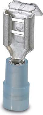 Actual product image Phoenix Contact Flat receptacle Plug-in width: 6.3 mm Plug-in thickness: 0.8 mm 180 ° Partially insulated Blue