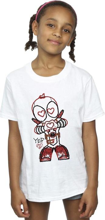 Produktbild Deadpool Love Beam Line TShirt Mädchen (104)