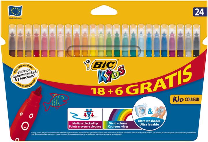 Actual product image Bic Kids Kid Couleur, 18 + 6ST free (multicolour, 24 x)