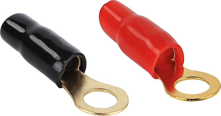 Goldline Ringösen 10 mm 10 mm 2 x rot / 2 x schwarz