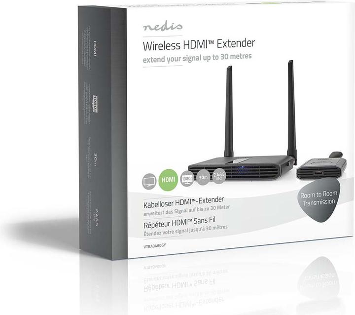 Produktbild Nedis Wireless HDMI ™ Übertrager | WLAN | 2400-5000 MHz | 30.0 m (Sichtlinie) | Maximale Auflösung: (30 m, HDCP)