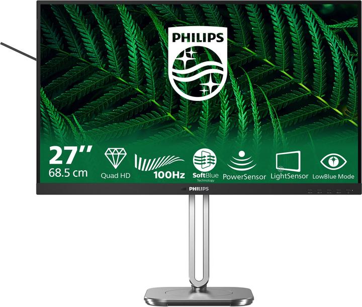 Produktbild Philips 27B2G5500/00 Monitor 68,58cm 27Zoll QHD LED 16:9 IPS 75Hz 2xHDMI 1.4 DP 1.2 (2560 x 1440 Pixel, 27")