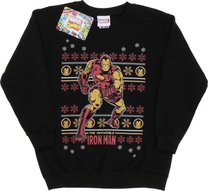 Iron Man Fair Isle Christmas Sweatshirt Jungen
