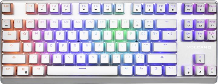 Modecom VOLCANO LANPARTY RGB PUDDING EDITION White gaming keyboard Blue US (US, Cable)