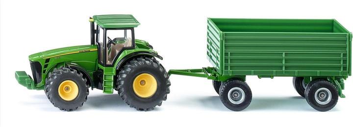 Actual product image Siku John Deere tractor with trailer