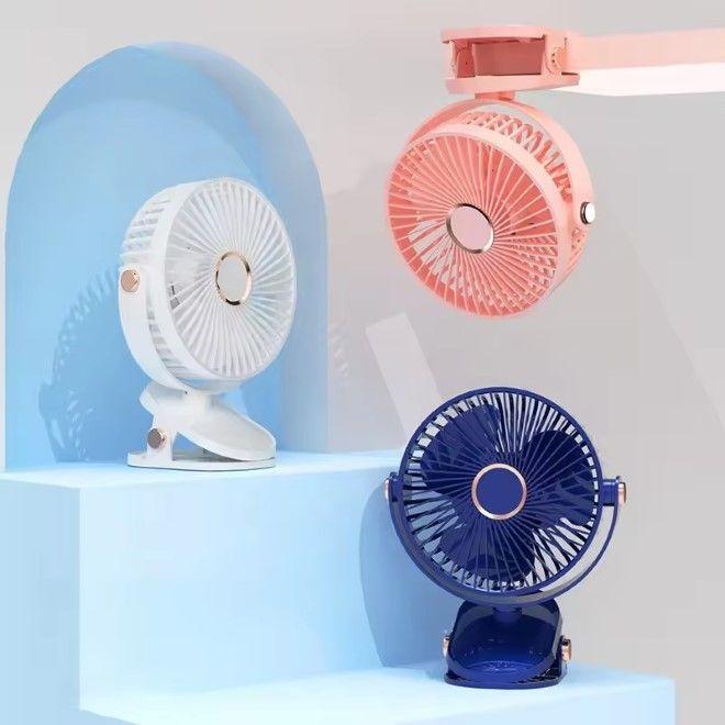 Image du produit MU Classic Ventilateur 6 pouces avec 5 niveaux de vitesse et batterie 1200mAh (45 dB)