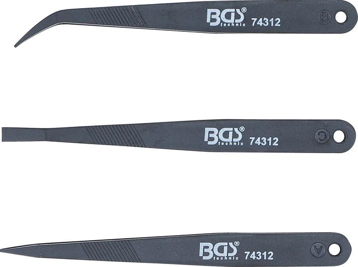 Produktbild BGS Kunststoff-Pinzetten-Satz | 3-tlg.