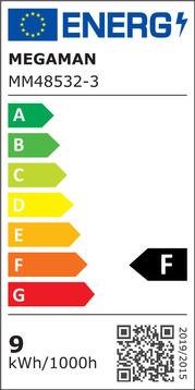 Energie-Label Megaman LED E27 Glühlampenform 9.5 W = (E27, 9.50 W, 810 lm, 1 x, F)