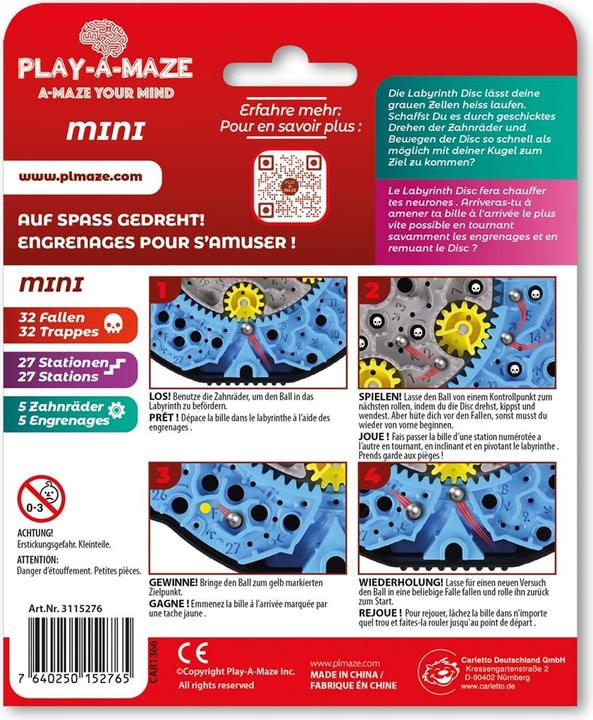 Actual product image Carletto Labyrinth Travel Disc MINI (German, French)