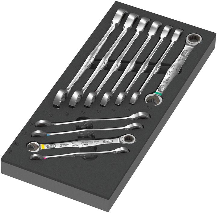 Wera 9730 Schaumstoffeinlage 6000 Joker Set 1 (12 mm, 13 mm, 16 mm, 11 mm, 17 mm, 14 mm, 15 mm, 18 mm, 19 mm, 8 mm, 10 mm)