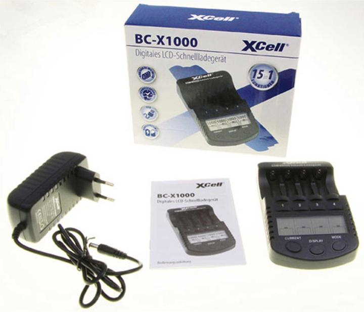 Produktbild XCell Schnell-Ladegerät BC-X1000 Digital LCD (2 Stk., AA, AAA, Ladegerät ohne Akku)