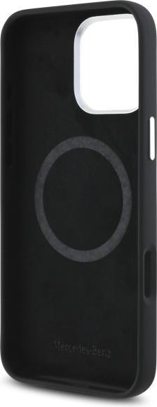 Actual product image Mercedes MEHMP16X23SUGDK iPhone 16 Pro Max 6.9" czarny/black hardcase Silicone Tonal Logo Wood Pa (Apple iPhone 16 Pro Max)