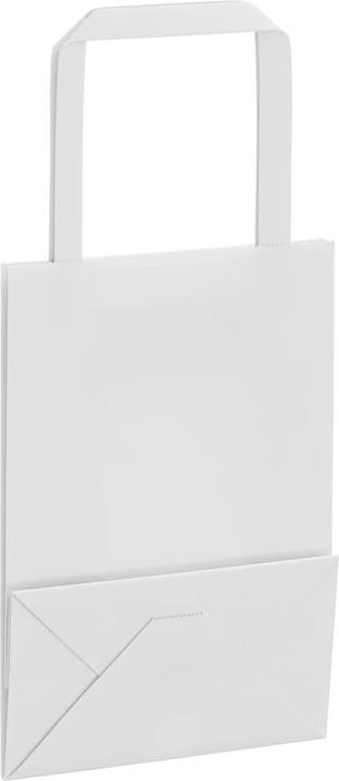 Produktbild VidaXL Kraftpapiertüten 250 Stk. mit Henkel Weiss 15x8x21 cm Papiertüte (Geschenktüte, 250 x)