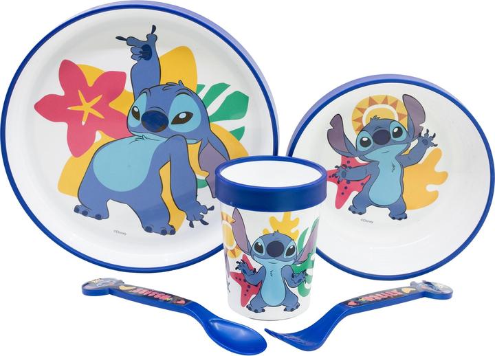 Stor Stitch - Premium Geschirr-Set 5-teilig, rutschfest