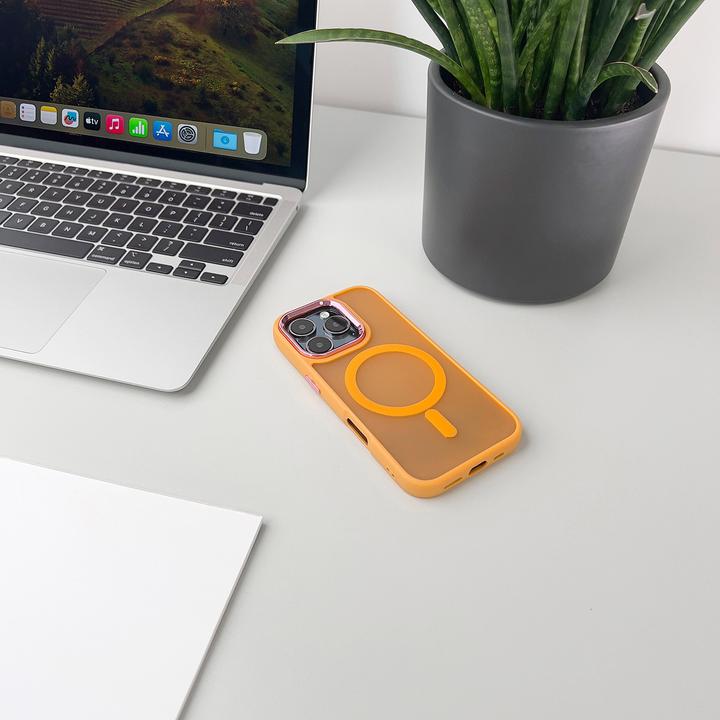 Image du produit Hurtel Étui Fashion MagSafe pour iPhone 16 Pro Max - orange (Apple iPhone 16 Pro Max)