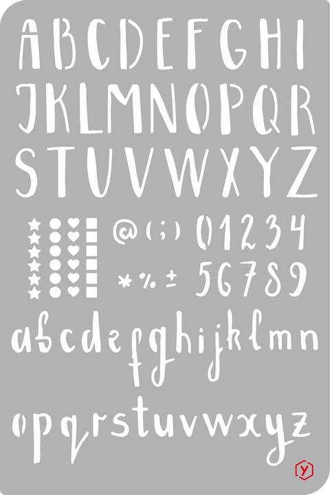 Actual product image Pronty Crafts Bullet journal template "Alphabet", format 12 x 18 cm