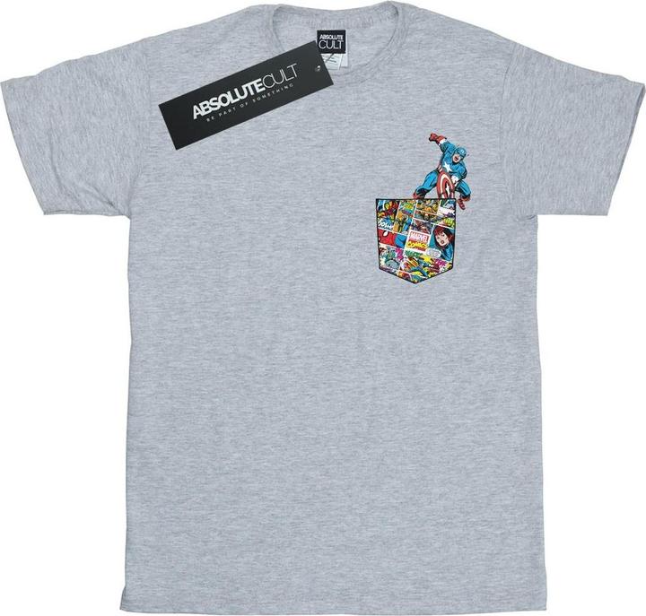 Captain America Faux Pocket TShirt (3XL)