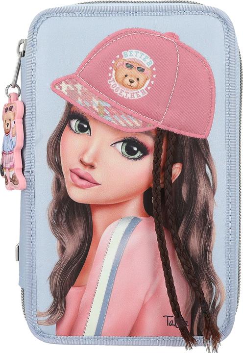 Produktbild Magni Depesche TOPModel Federtasche TEAM TEDDY 3- Fach gefüllt blau Teddy-Anhänger