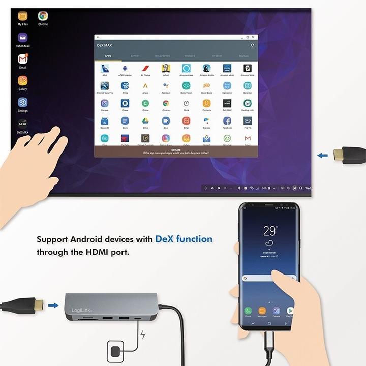 Produktbild LogiLink UA0343 (USB-C, 6 Ports)