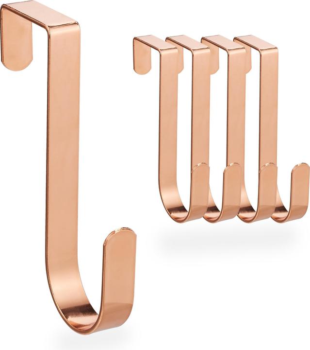 Relaxdays Set da 5 Ganci Sopraporta, per Vestiti